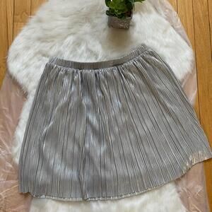 Wonder Nation Silver Mini Skater Skirt